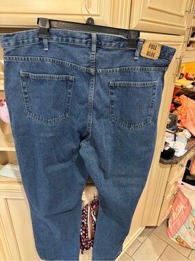 Full Blue Relaxed-Fit Men’s Jeans in Deep Blue